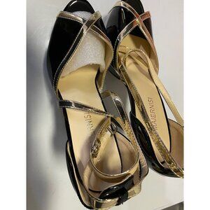 Maiernisi Black and Gold High Heels - Stiletto High Heel  - Women's 10.5